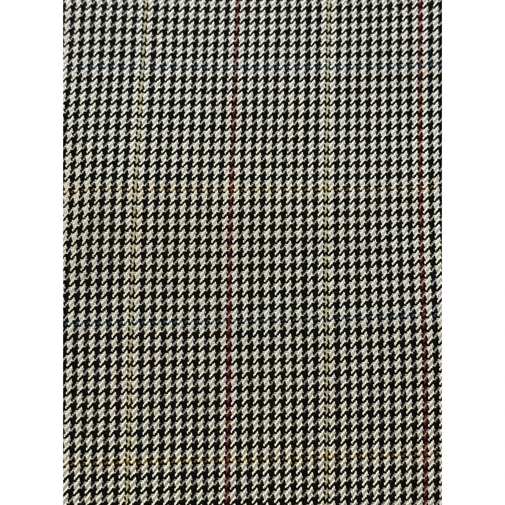 Alan Flusser Blazer Gray Glen Check Silk Wool 3-Button Sport Coat 44R